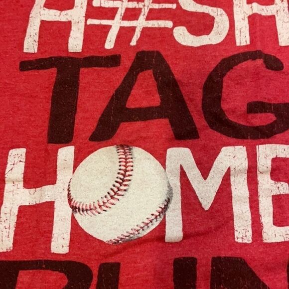 Bottlecapps Boys Red H#sh Tag Home Run T-Shirt - Picture 2 of 5